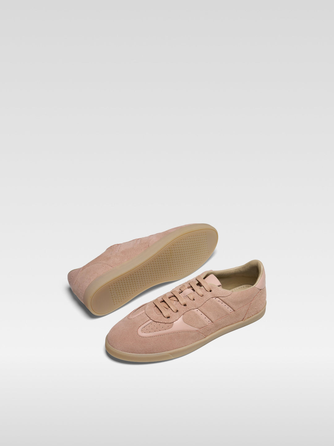 Pantofi sport LALAS din piele de căprioară nude pentru femei