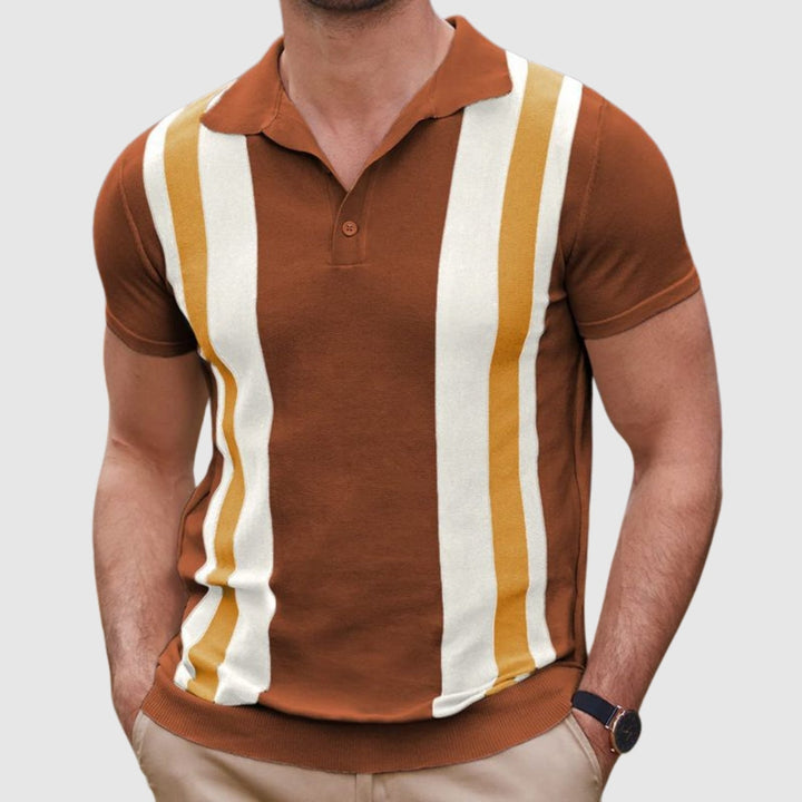 Libuše – Tricou polo cu detalii contrastante