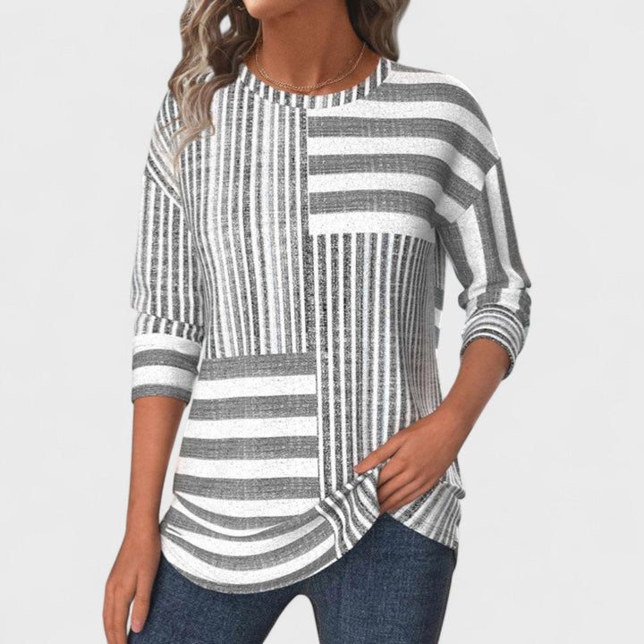 Olga - Bluza dungată din material respirabil
