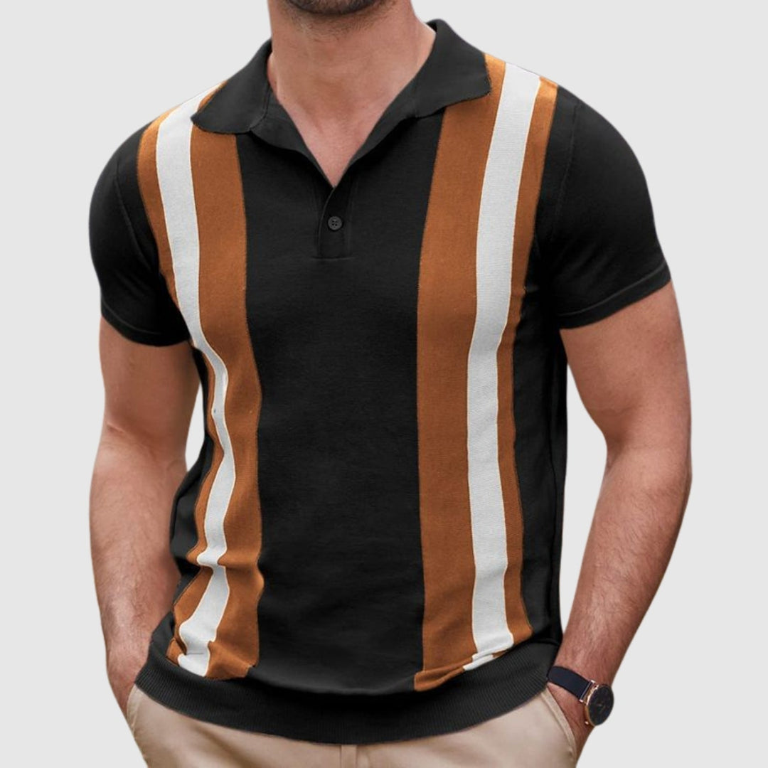 Libuše – Tricou polo cu detalii contrastante