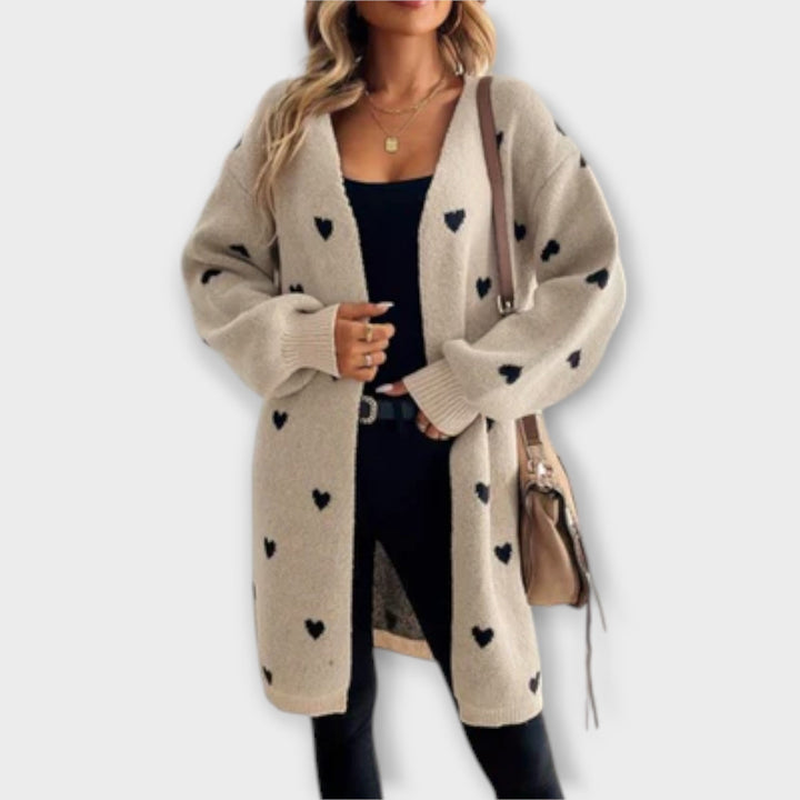 Julia - Cardigan cu model de inimă