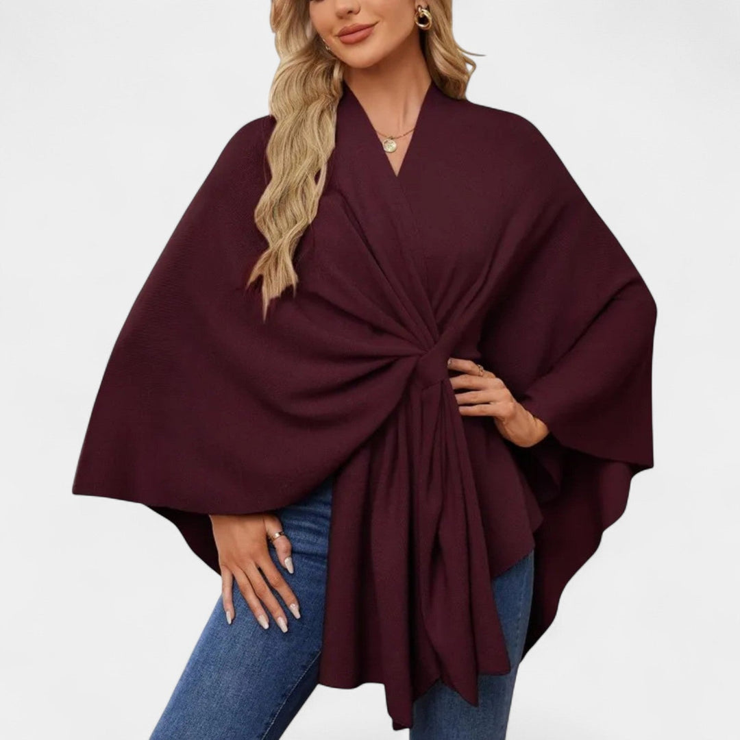 Daniela – Poncho elegant și vaporoasă cu nod
