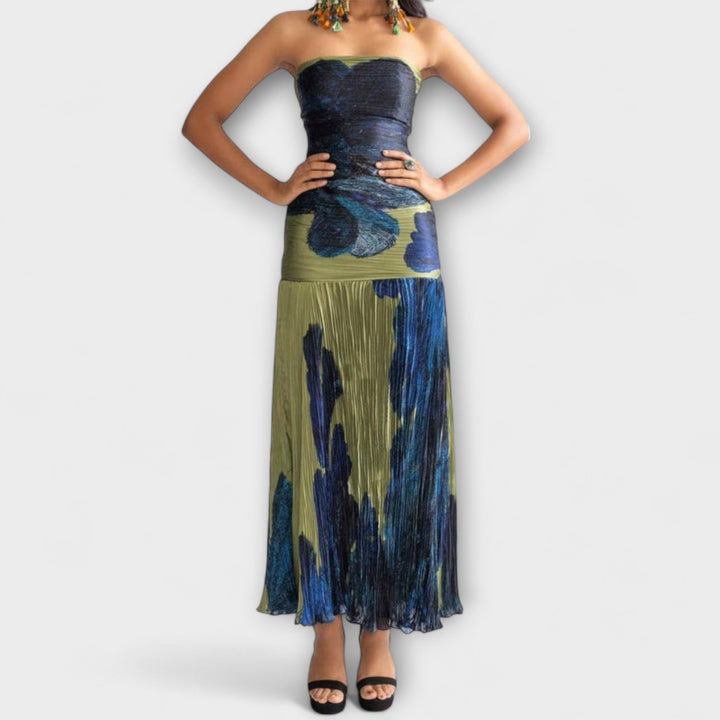 Noelle - Rochie midi fără bretele