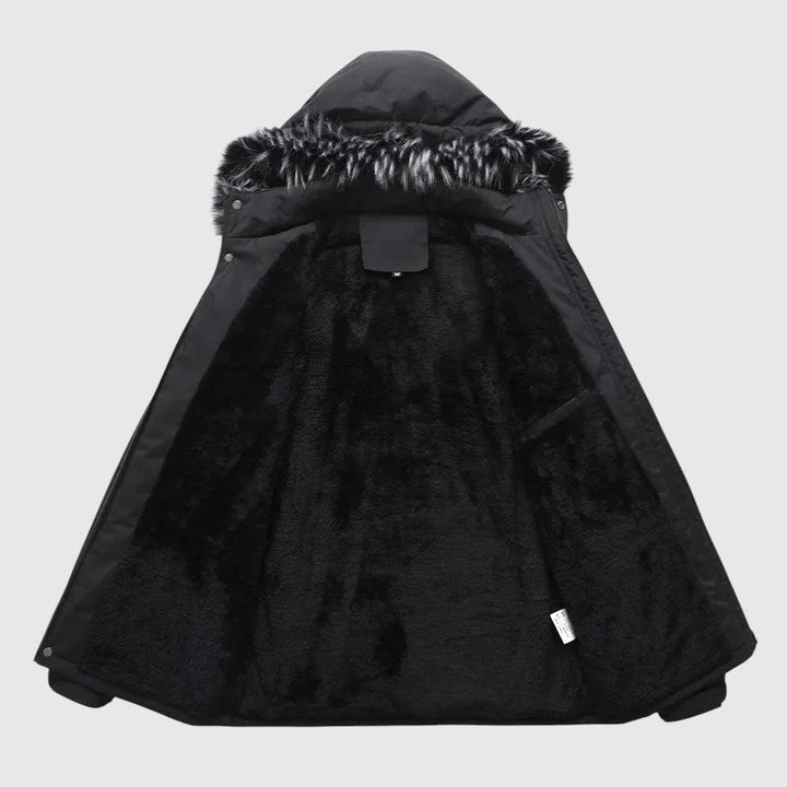 Marek – Geacă matlasată cu glugă și detalii funcționale