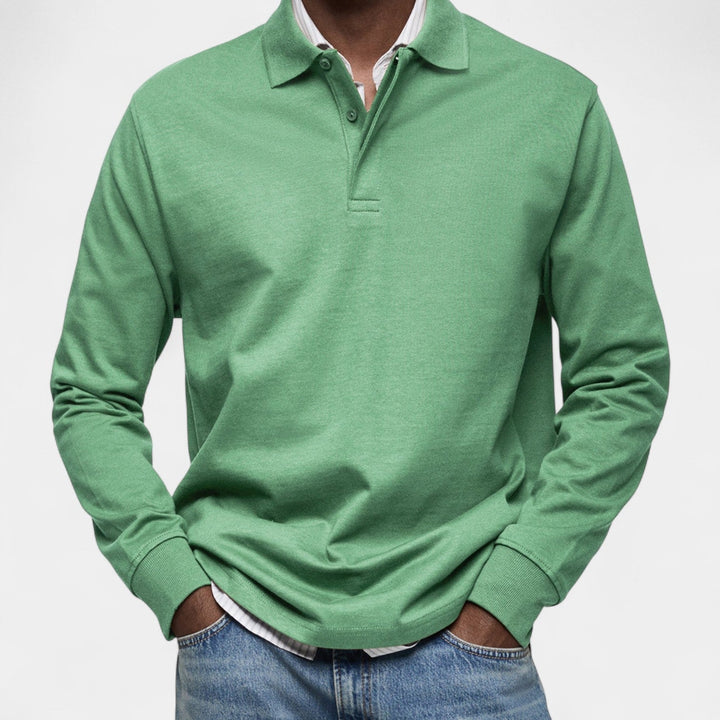 Tomáš – Polo elegant pentru bărbați cu mânecă lungă