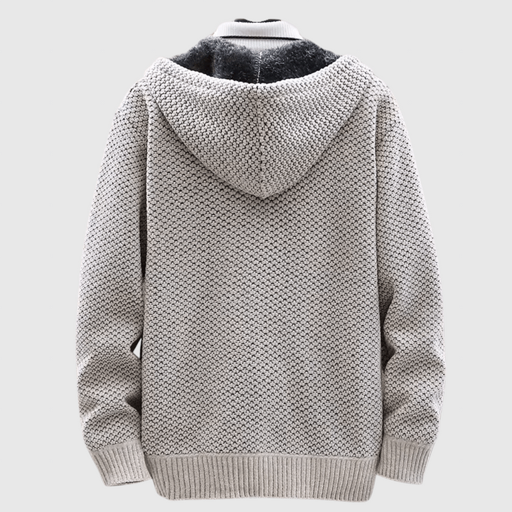 Mojmír – Palton tricotat cu glugă