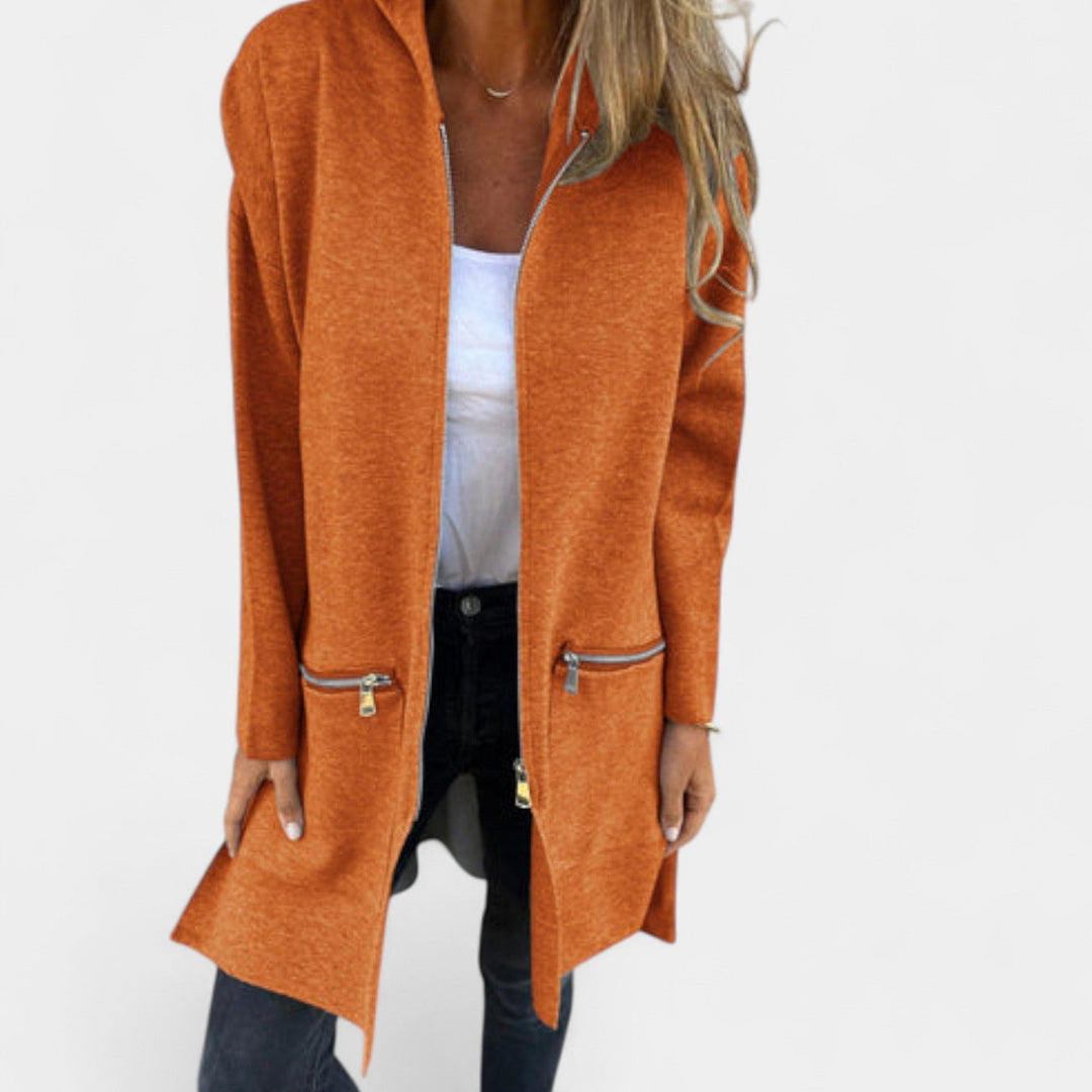 Tereza – Jachetă din sweatshirt cu glugă pentru femei