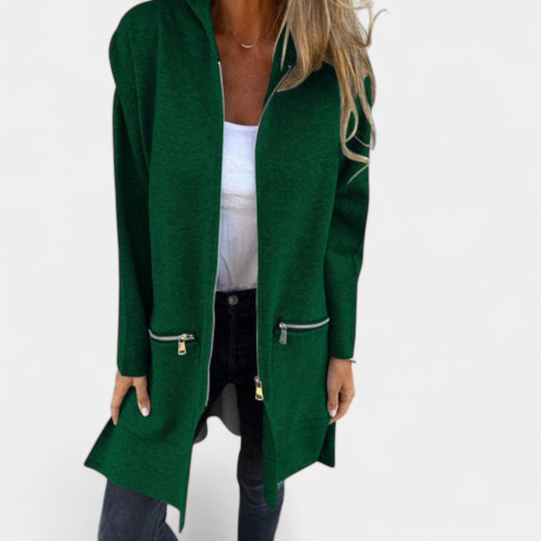 Tereza – Jachetă din sweatshirt cu glugă pentru femei