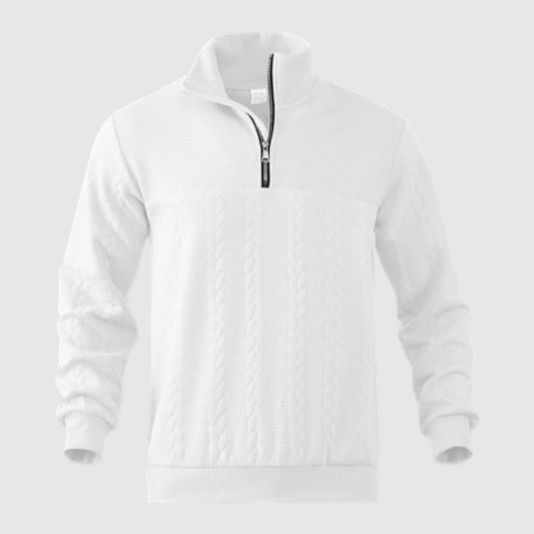 Libuše – Pulover premium cu fermoar în formă de pătrățel