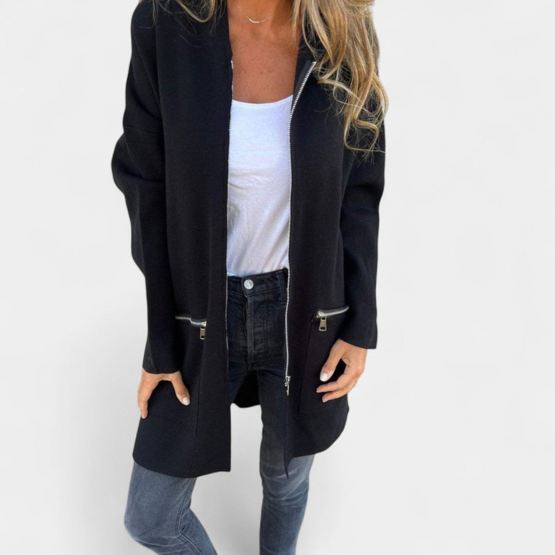 Tereza – Jachetă din sweatshirt cu glugă pentru femei