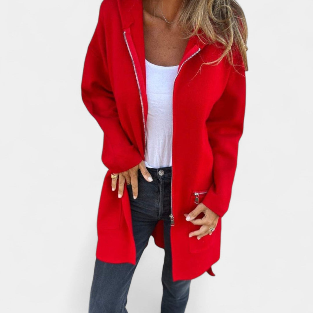 Tereza – Jachetă din sweatshirt cu glugă pentru femei