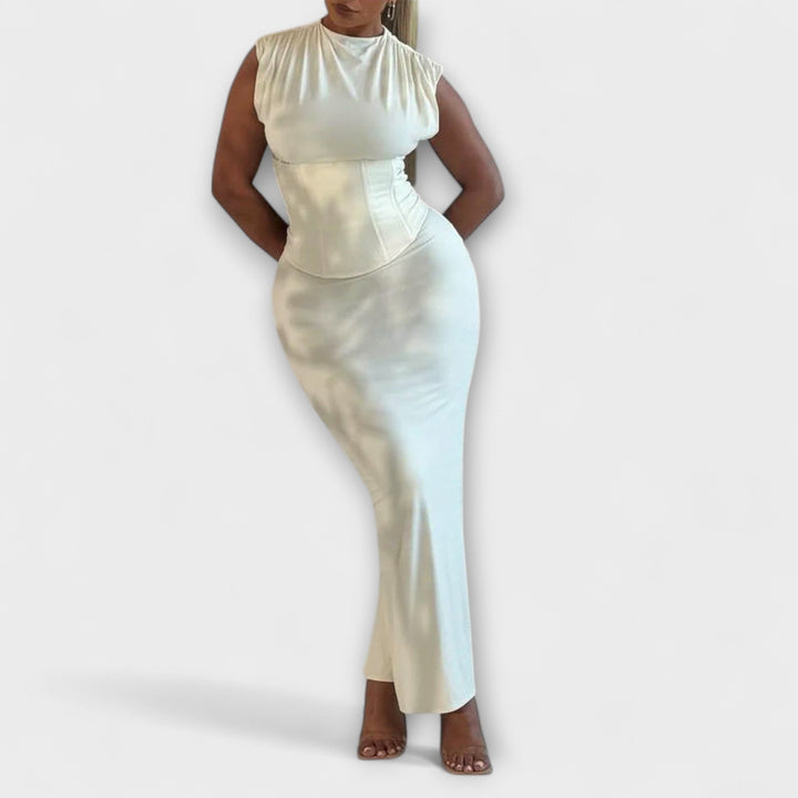 Vesper - Rochie maxi corset fără bretele