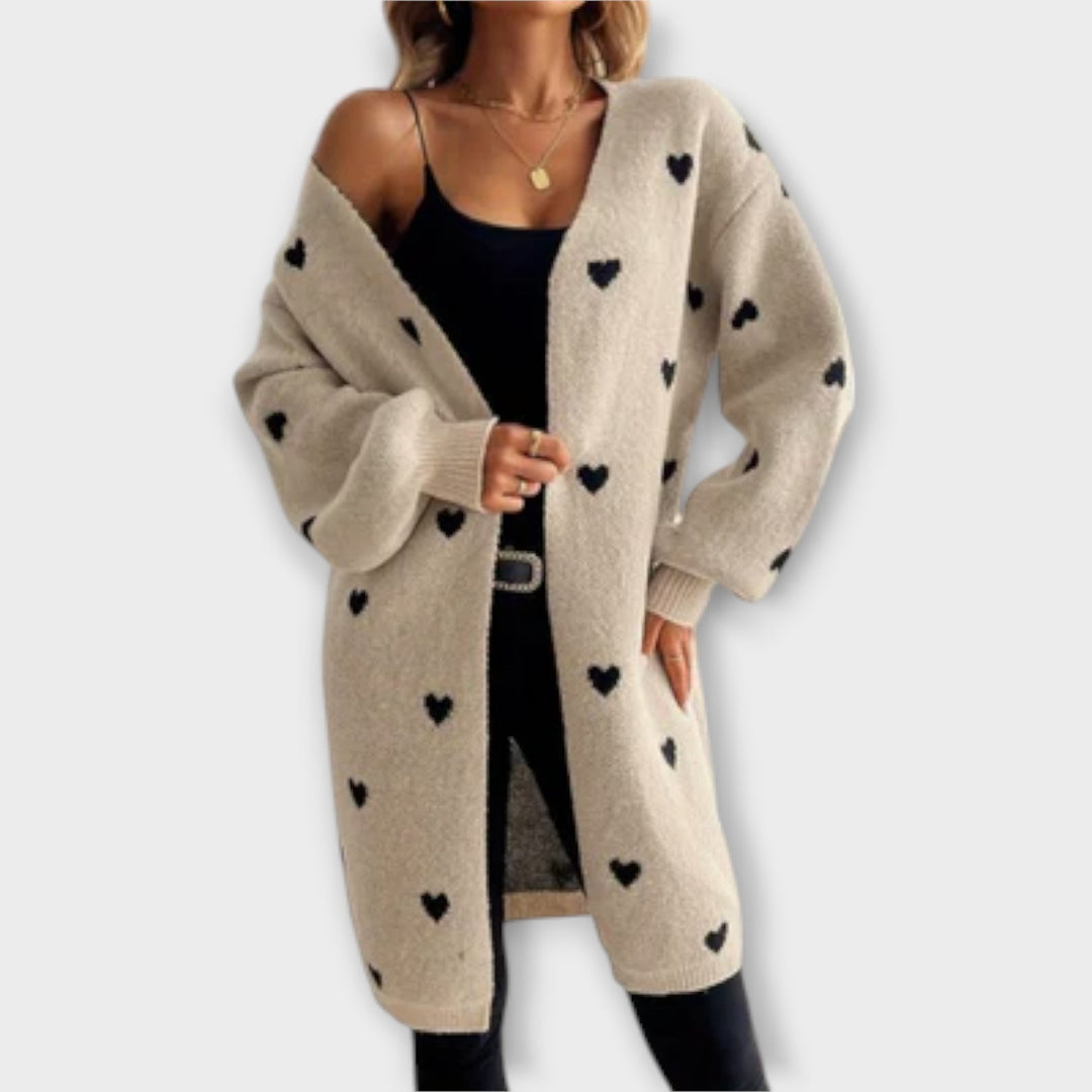 Julia - Cardigan cu model de inimă