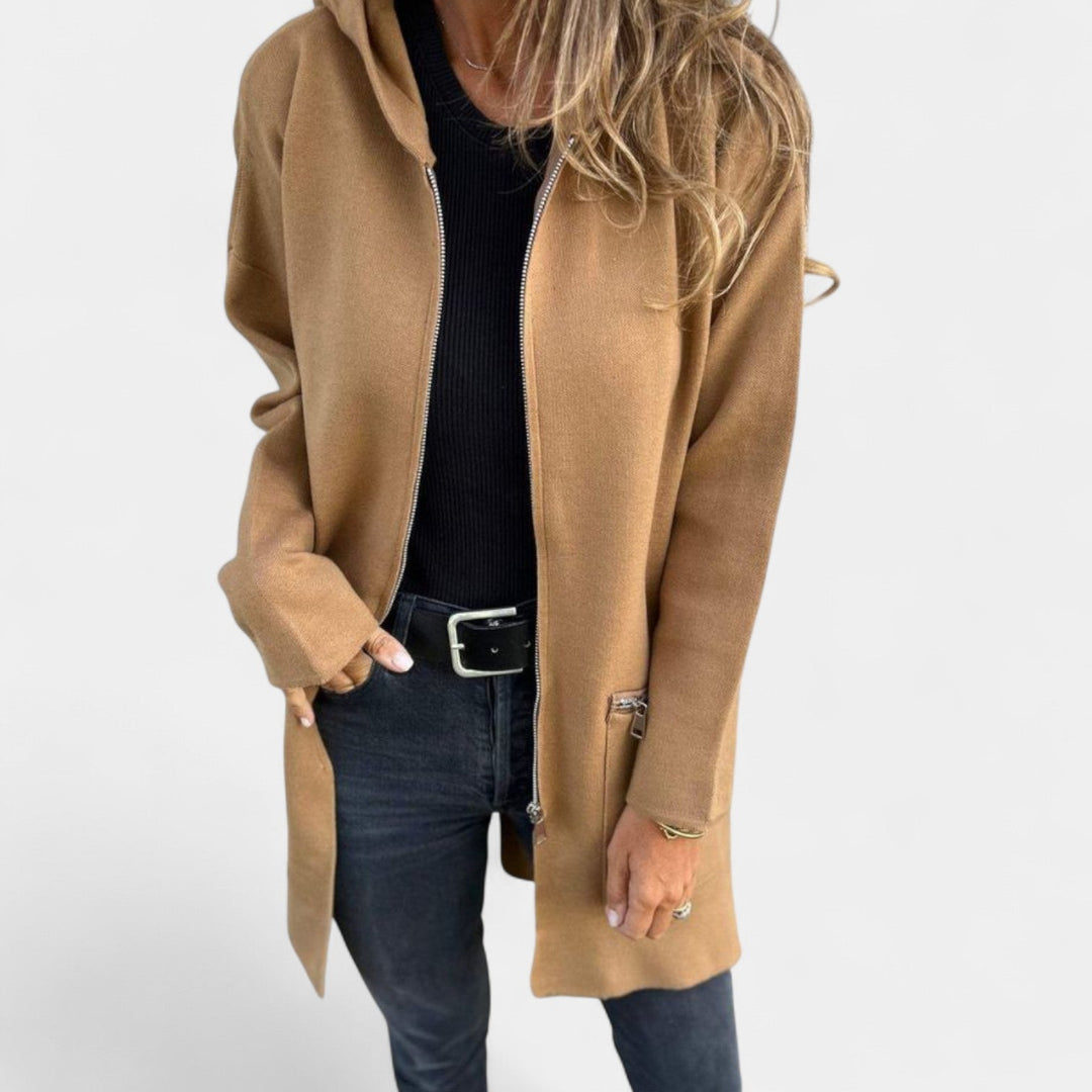 Tereza – Jachetă din sweatshirt cu glugă pentru femei