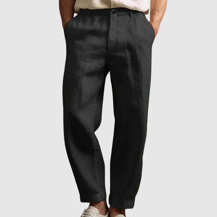 Libuše- Pantaloni de vară din bumbac și in