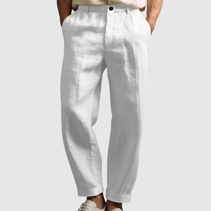 Libuše- Pantaloni de vară din bumbac și in