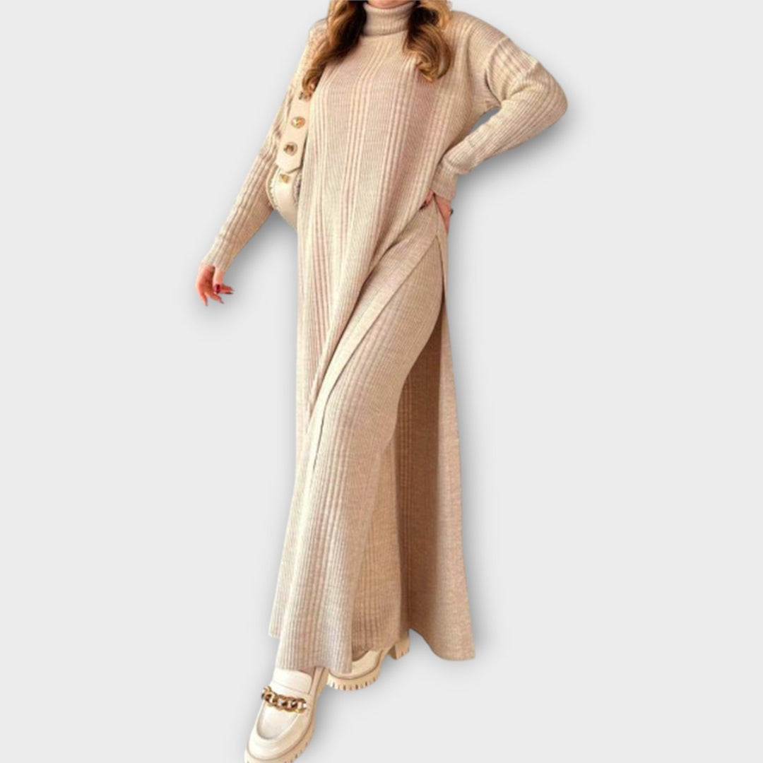 Rochie Maxi tricotată cu croiala lejeră