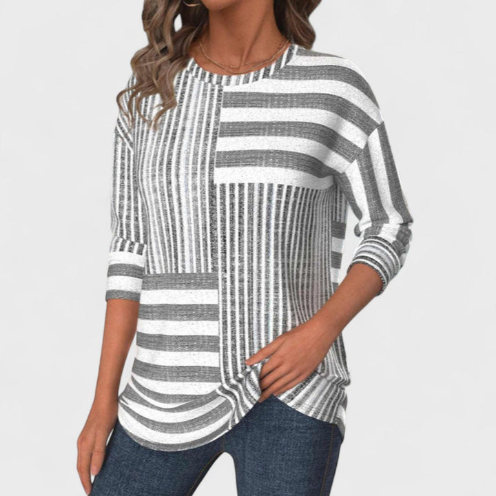 Olga - Bluza dungată din material respirabil