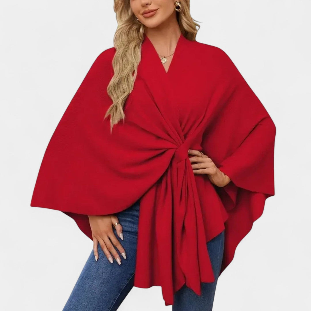 Daniela – Poncho elegant și vaporoasă cu nod