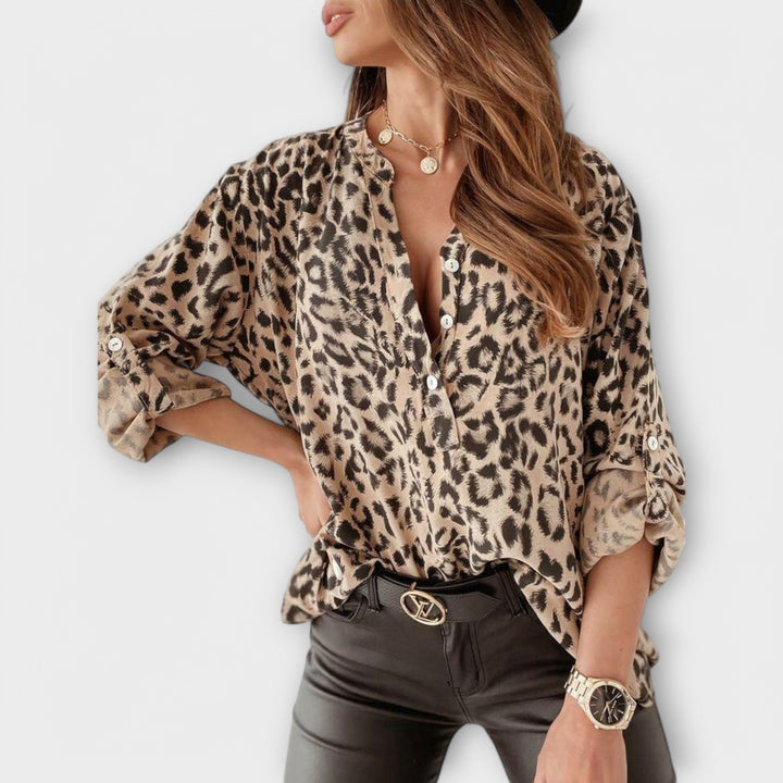 Bluza la modă cu imprimeu leopard