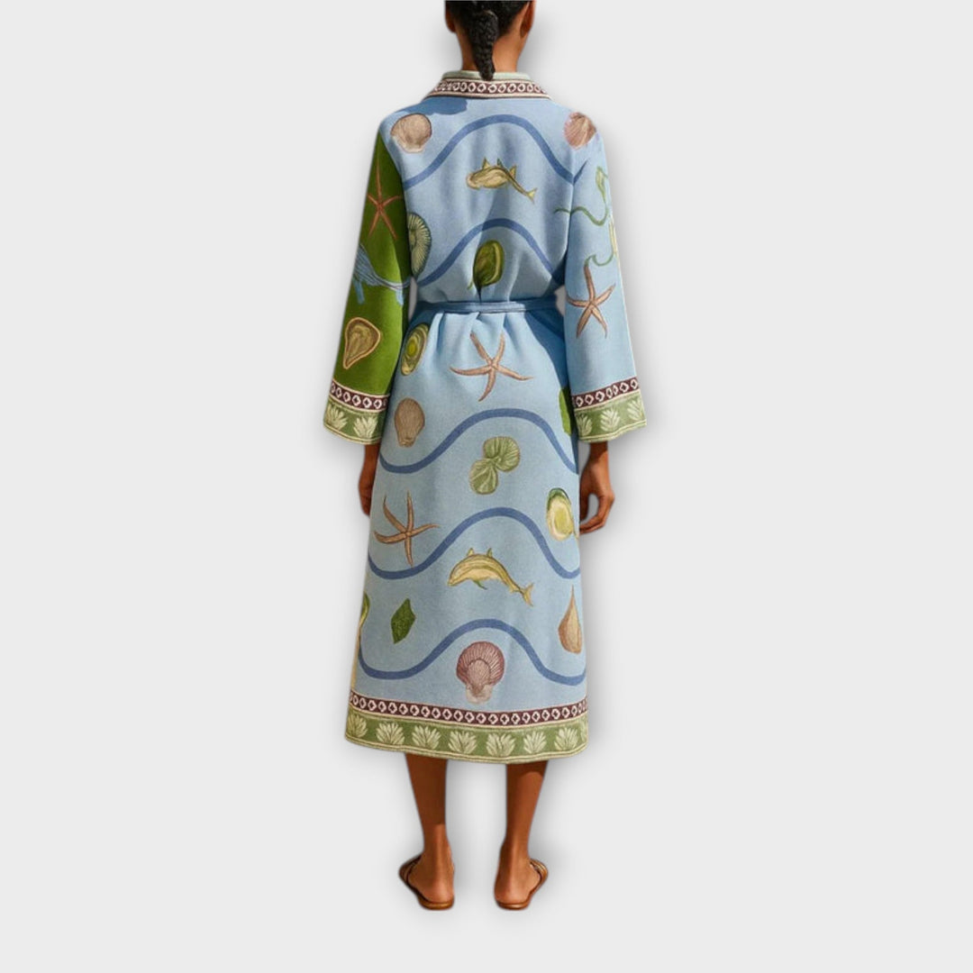 Jule - Rochii midi tipărite din twill cu curea