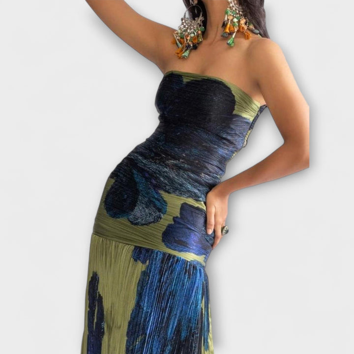 Noelle - Rochie midi fără bretele