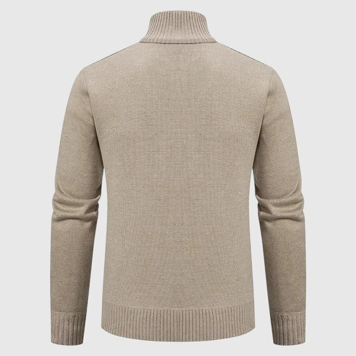 Jakub – Pulover tricotat cu fermoar și guler înalt