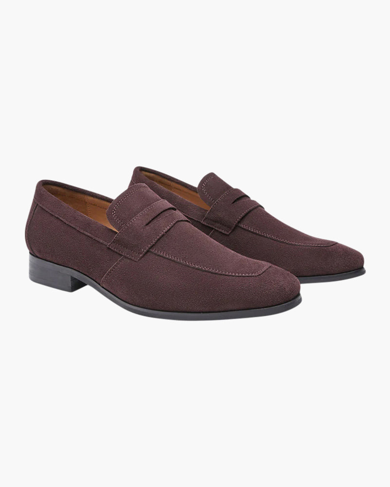 Pantofi Penny Loafer din piele nubuc