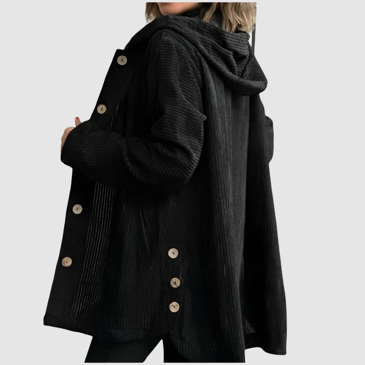 Stella - Jachetă confortabilă din catifea cu glugă