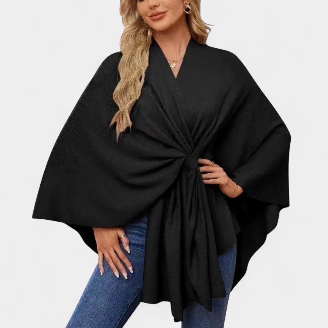 Daniela – Poncho elegant și vaporoasă cu nod