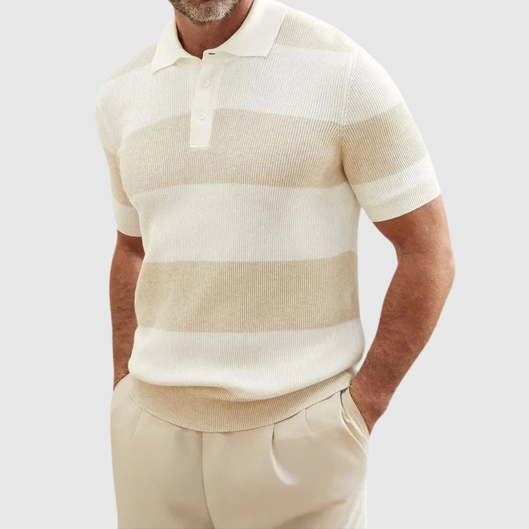 Libuše – Tricou polo cu dungi și cuibășeală