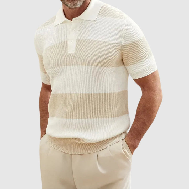 Libuše – Tricou polo cu dungi și cuibășeală