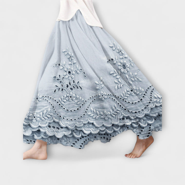 Lună – Maxirochiu Boho cu Broderie