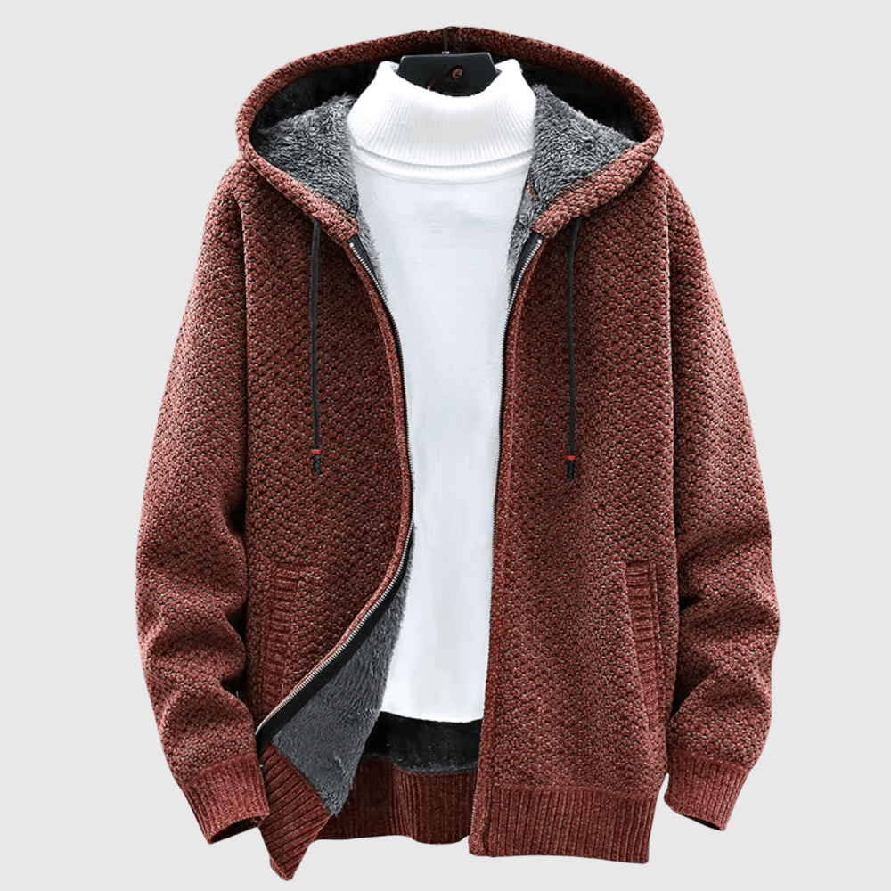 Mojmír – Palton tricotat cu glugă