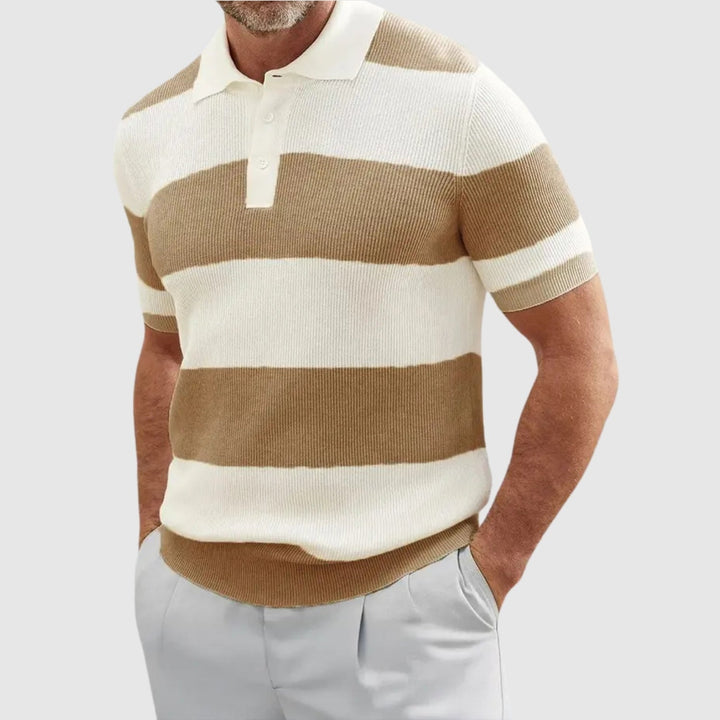 Libuše – Tricou polo cu dungi și cuibășeală