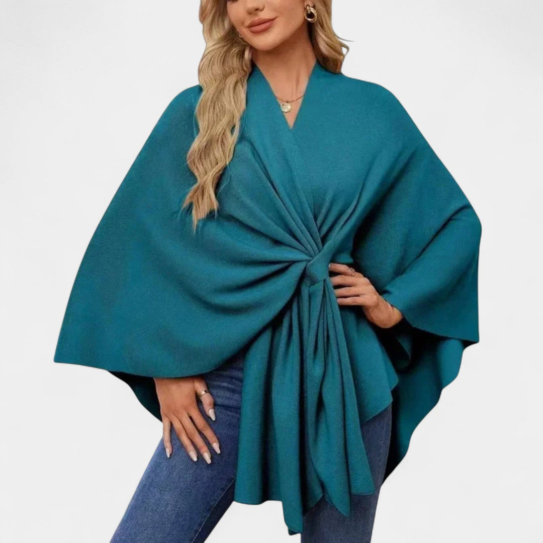 Daniela – Poncho elegant și vaporoasă cu nod