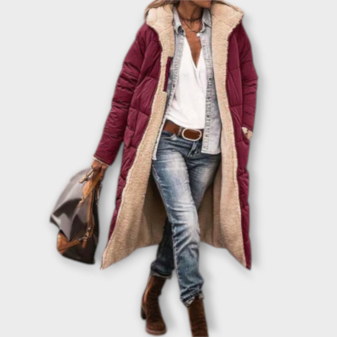 Kora - Palton călduros cu căptușeală din blană
