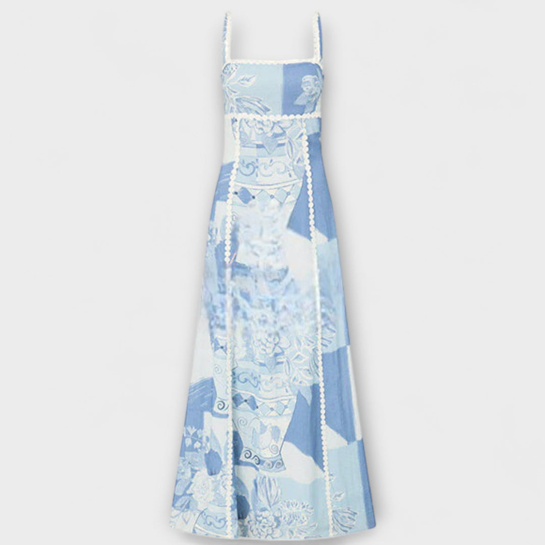 Terasa Ric Ric - Rochie maxi din in cu croială amplă