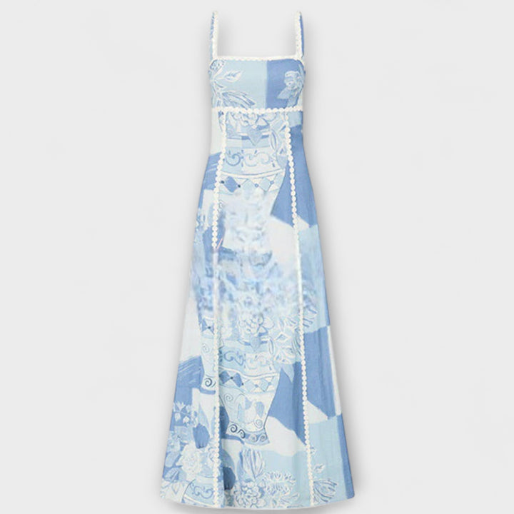 Terasa Ric Ric - Rochie maxi din in cu croială amplă