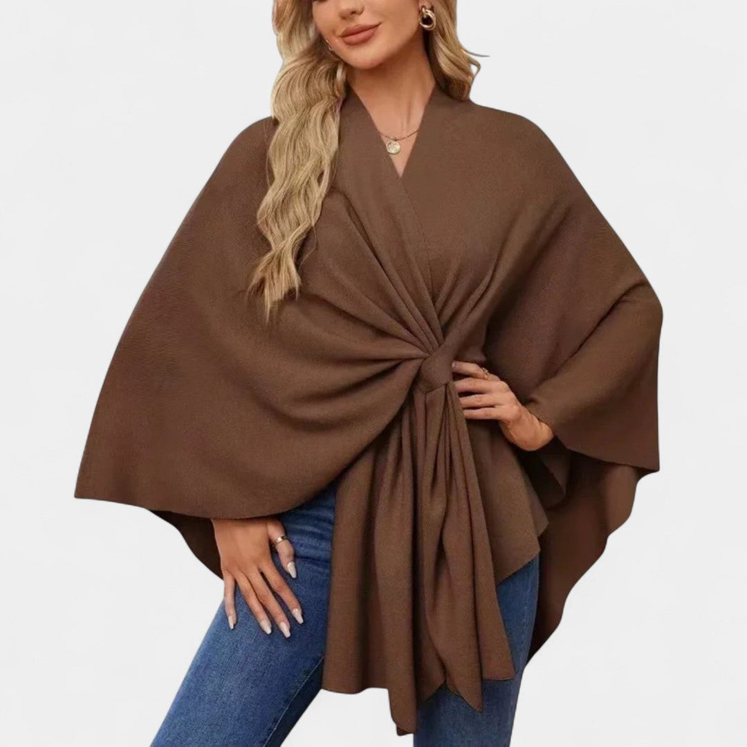 Daniela – Poncho elegant și vaporoasă cu nod