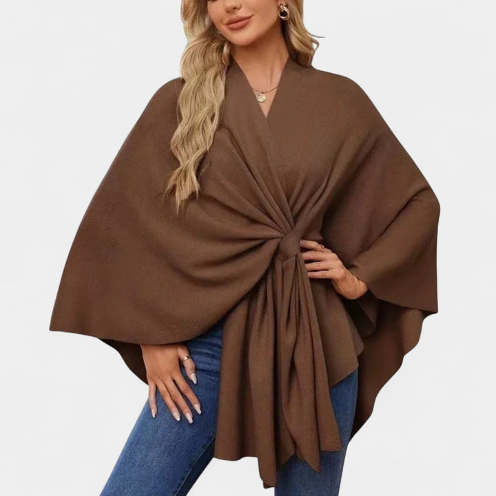 Daniela – Poncho elegant și vaporoasă cu nod