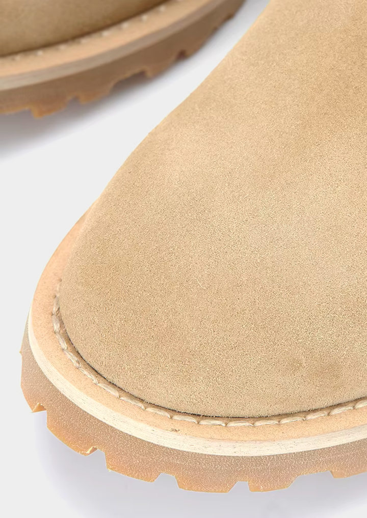 Botine Chelsea din piele intoarsă pentru iarnă