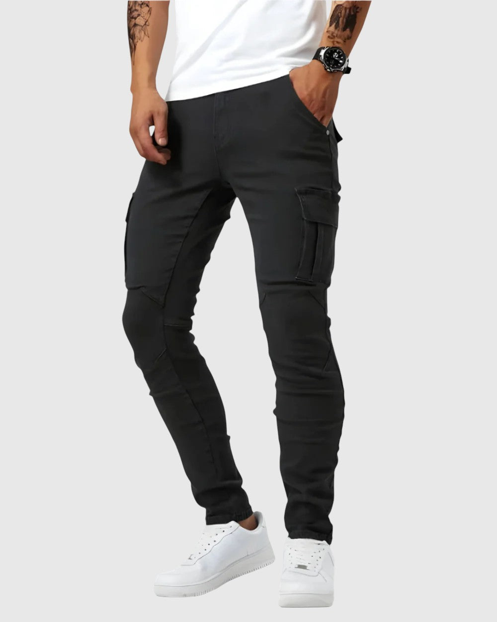 Marino – Pantaloni cargo cu elasticitate