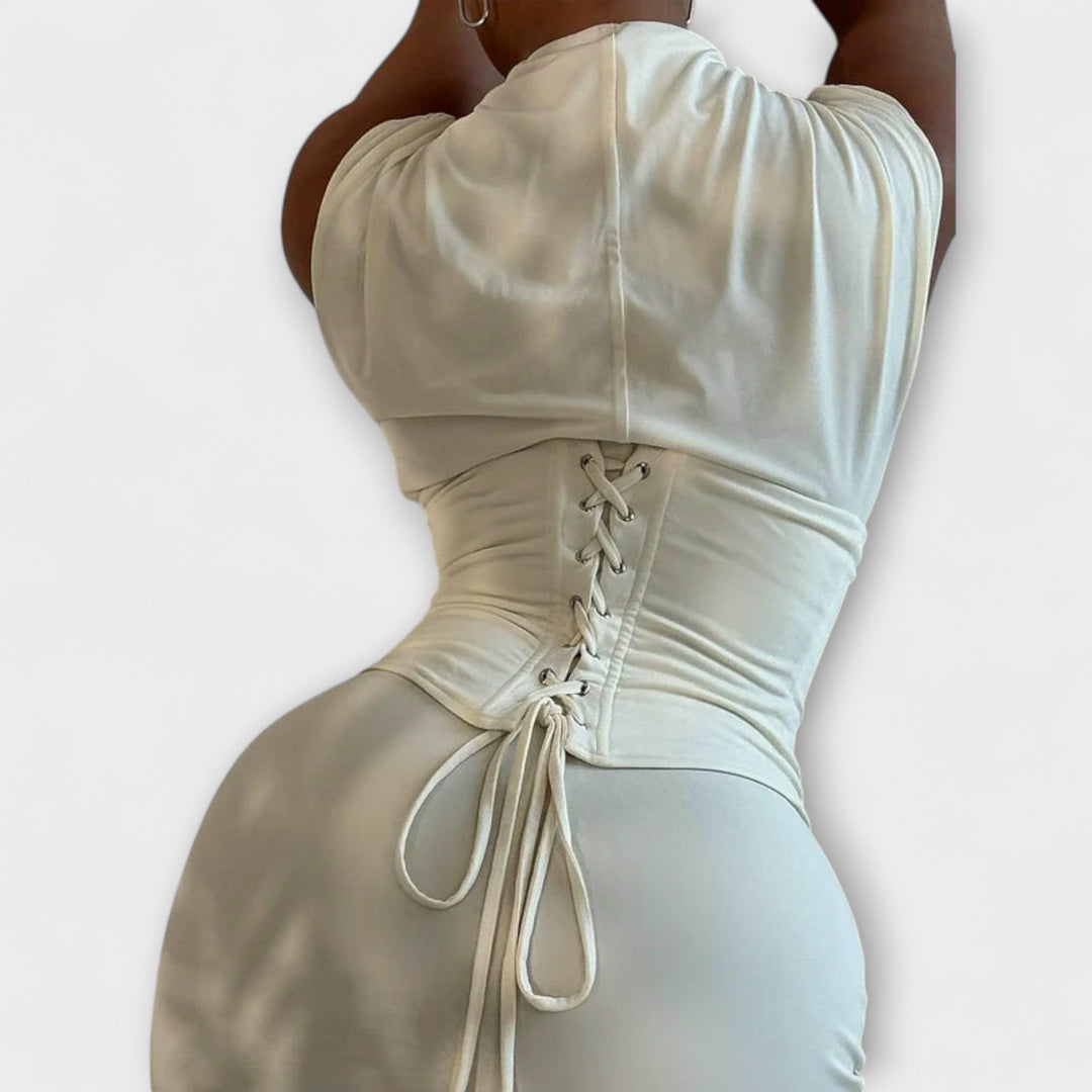 Vesper - Rochie maxi corset fără bretele