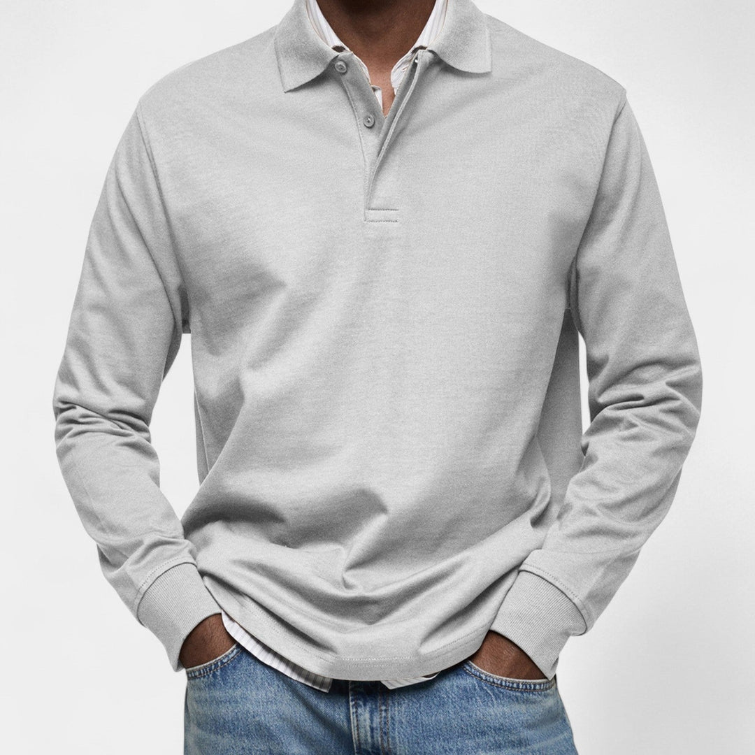 Tomáš – Polo elegant pentru bărbați cu mânecă lungă