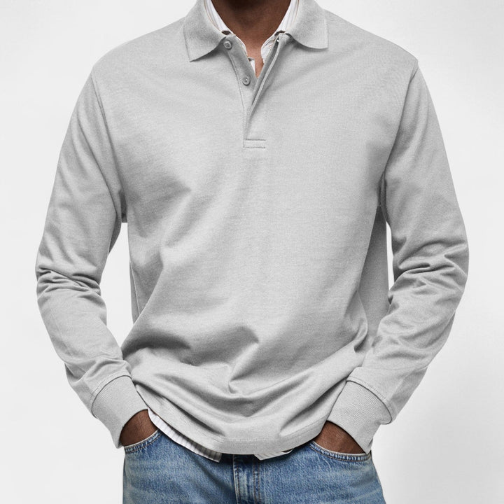 Tomáš – Polo elegant pentru bărbați cu mânecă lungă