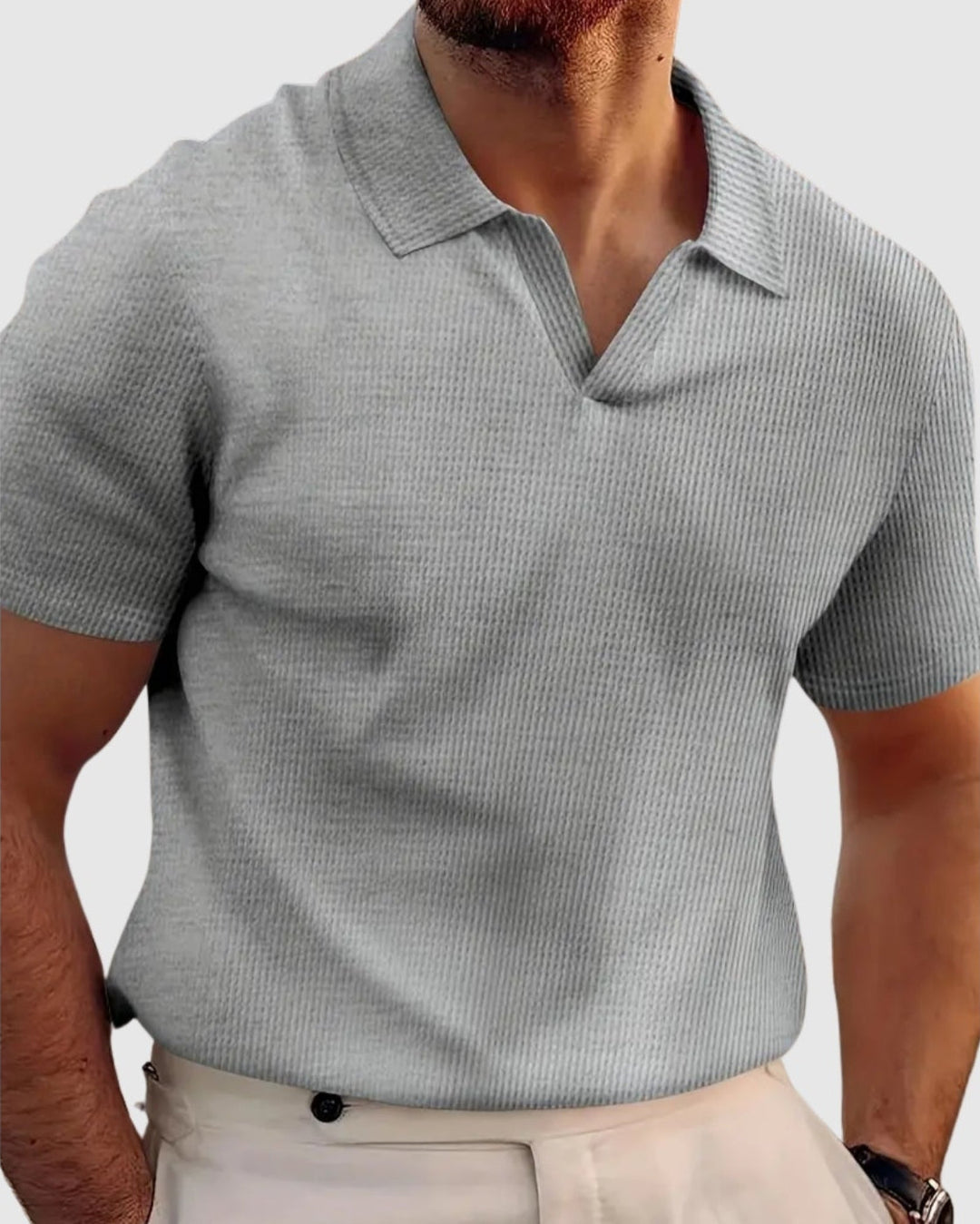 Tricou cu gâtV Libuše– cu model modern