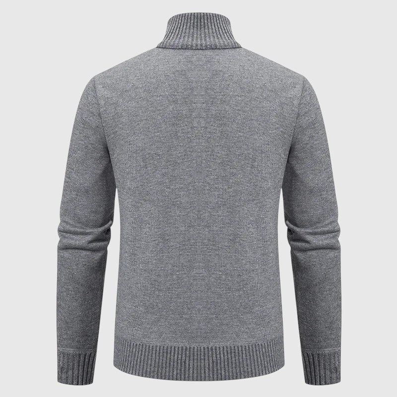 Jakub – Pulover tricotat cu fermoar și guler înalt