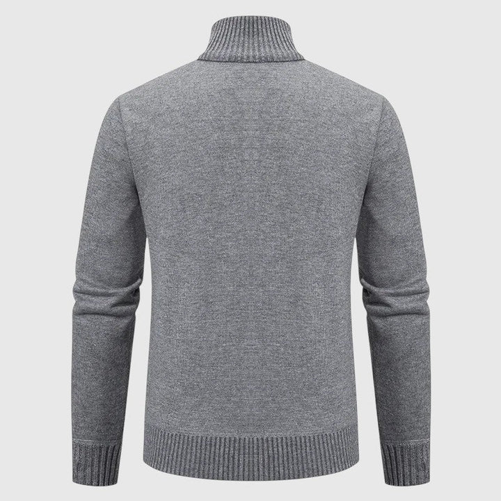 Jakub – Pulover tricotat cu fermoar și guler înalt
