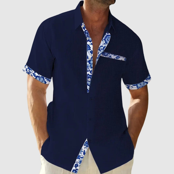 Libuše – Camisă cu mânecă scurtă și detalii contrastante